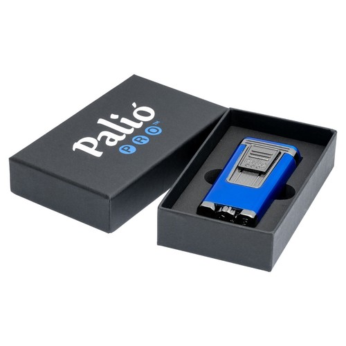 Palio Pro Polaris Triple Torch Cigar Lighter, Butane refillable, Tabletop, Blue - Picture 7 of 8