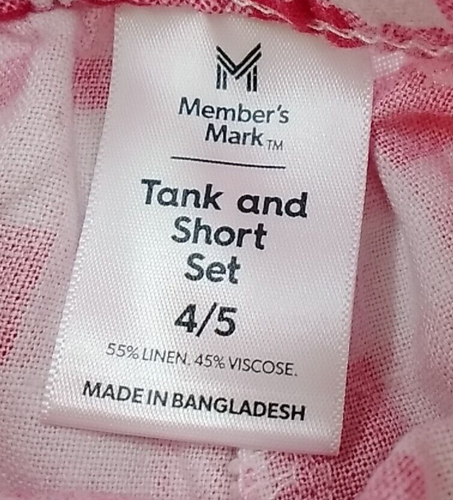 Members Mark Girls 6 Piece Playwear Set Sz 4 & 4/5 Summer Activewear Picnic NWOT - Picture 5 of 7