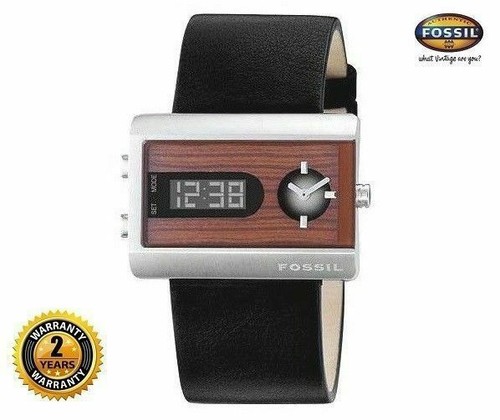 Men Rectangle Digital Analog Watch 