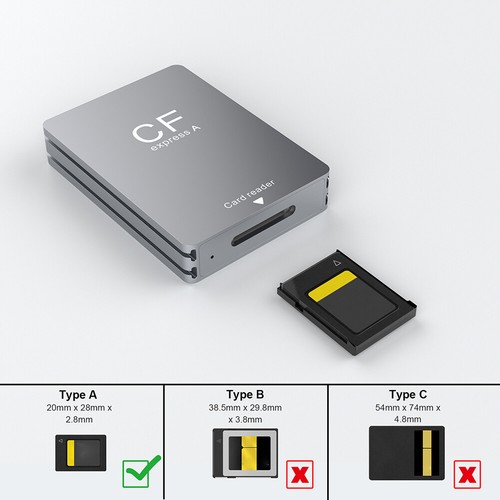 CFexpress Typ-A-Kartenleser unterstützt Android/Windows/ OS-Kartenleser-Adapter - Afbeelding 6 van 12