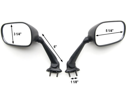 Yamaha YZF R6 (2008 2009 2010 2011 2012) Black NEW Style Side Rearview Mirrors - Picture 2 of 3