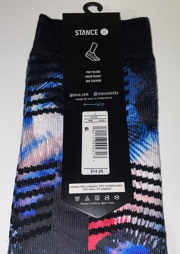 Calcetines Stance Dwayne Wade Collection Palm Chevron Rosa Crew Para Hombre GRANDES 6-14 - Imagen 5 de 6