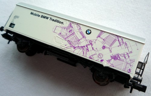BMW Mobile Tradition Design Collectible Germany Model Train Wagon Diorama Set - Picture 4 of 12