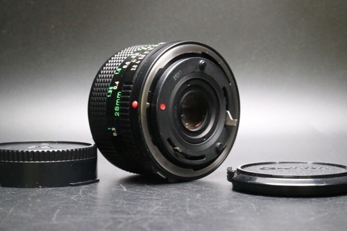 🎦VIDEO👀 [COME NUOVO] Canon nuovo obiettivo fotocamera grandangolare FD NFD 28mm f2.8 MF dal GIAPPONE - Foto 4 di 15