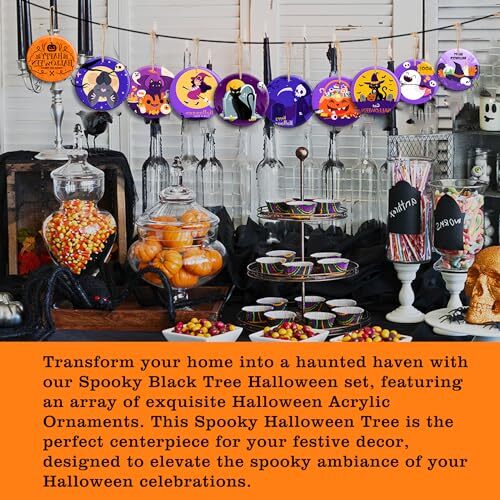 Halloween Acrylic Ornaments - Set of 10 Spooky Decorations for Halloween - Picture 7 of 7
