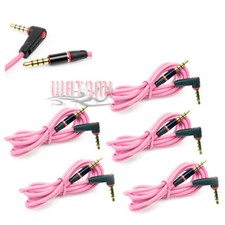 5X 3.5MM AUX L MALE AUDIO EXTENSION CABLE CORD PINK FOR GALAXY S4 NOTE 3 NEXUS