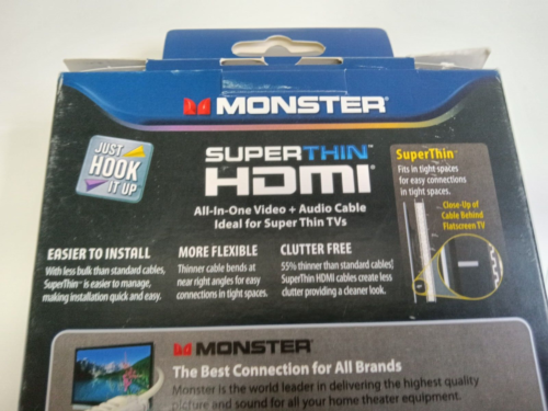 Monster Cable Super Thin High Speed HDMI Cable 4 Feet - Picture 8 of 9