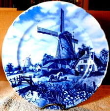 Delft Blauw~Hand Decorated Made In Holland Wall Plate 10 1/2" Signed