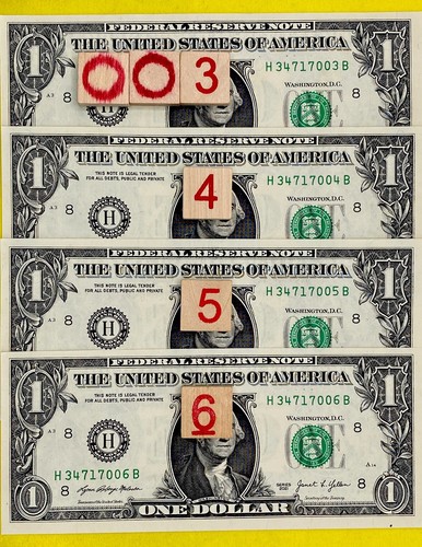 New 2021 UNC BEP (Lot Of 4) Consecutive Fancy Serial Number One Dollar Bill DC