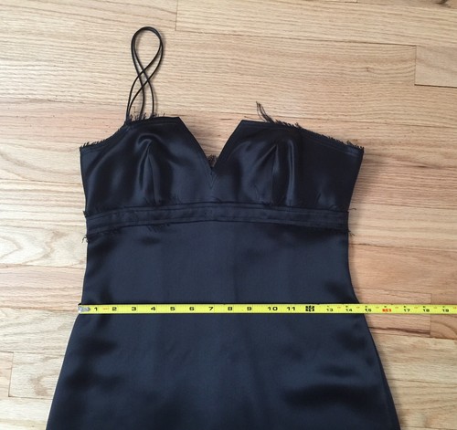 Plein Sud Vintage Black Sateen Mash Classic Cocktail Dress 36 / 4 S New - Picture 6 of 12