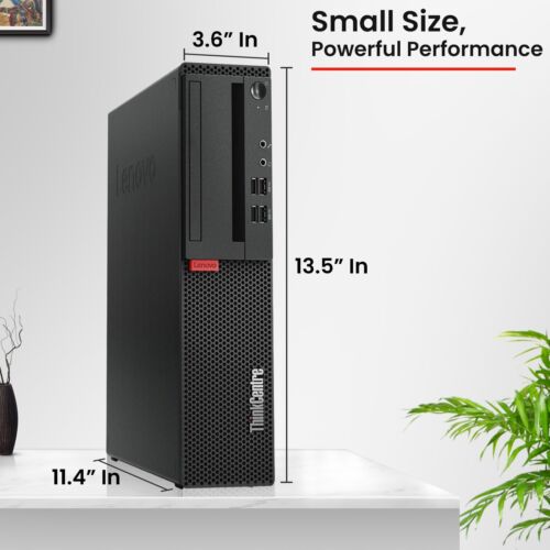 Lenovo ThinkCentre SFF Desktop PC Intel i5-8500 32GB 1TB SSD Built-in WiFi Win11 - Picture 3 of 8