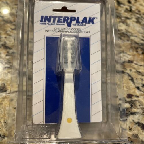 3- Color-Coded Interchangeable Single Brush Head RB-1 VTG Yellow Dot - Picture 2 of 3