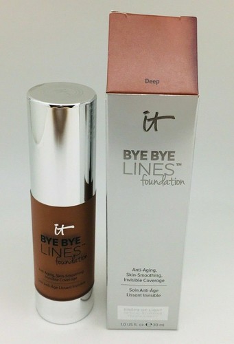IT cosmetics Bye Bye Lines Foundation ANTI AGING SKIN SMOOTHING 1 oz/30ML #DEEP - Picture 2 of 4