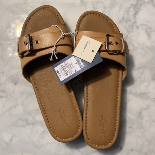 Women's Kora Faux Wood Bottom Sandals - Universal Thread - Cognac Size 9 - Picture 3 of 7