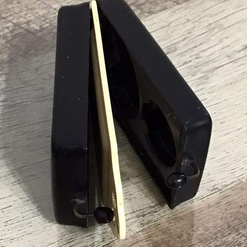 Art Deco Plastic Dance Compact Flapper Purse Black ~ ISSUES Missing Parts/Pieces - Picture 12 of 16