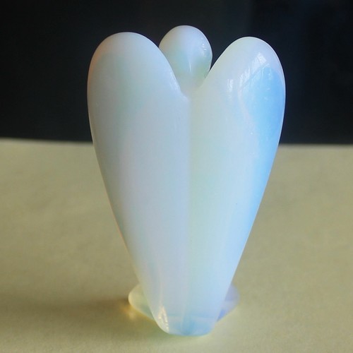 2'' Carved quartz gemstone crystal angel figurine carving office home decor - Picture 85 of 110