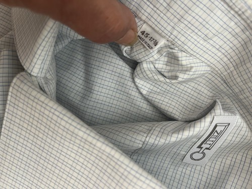Zilli Men’s Dress Shirt Size 45 - 17/3/4 - Picture 3 of 11