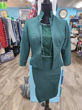 LT Lanting Bride Mother of the 2 pc Green Jacket Dress Size 4 6 See Measurements