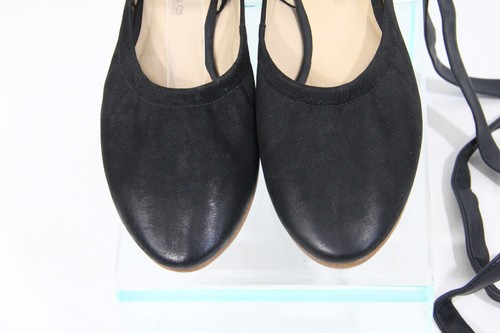 Clarks Grace Sofia Ballet Flat sz 6.5 New Women Black Leather Shoes ankle wrap - Picture 5 of 9