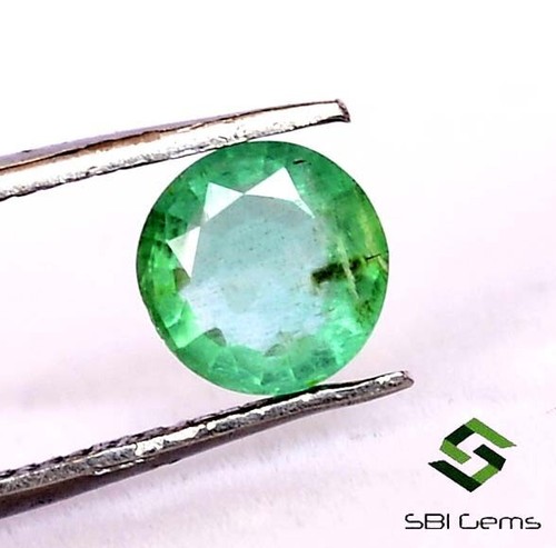 6 mm Certified Natural Emerald Round Cut 0.74 CTS Untreated Loose Gemstone - Picture 3 of 5
