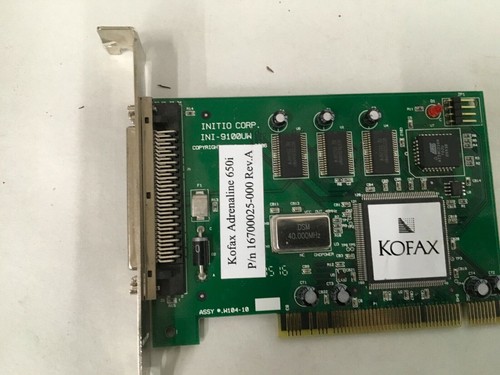 Kofax Adrenaline 650i SCSI PCI Card 16700025-000 Rev. A INITIO CORP. INI-9100UW - Picture 2 of 4
