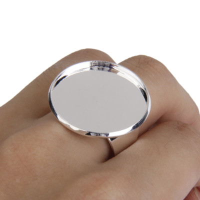 10pcs//Lot Adjustable Brass DIY Craft Blank Ring Bezel Base for 25mm Cabochon