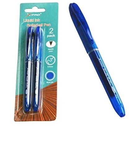 Pack of 30 Ink Rollerball Pen Liquid Blue Needle Point 0.6 mm - Picture 6 of 22