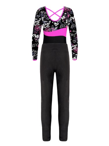 Kids Girls Dancewear Set Long Sleeve Ballet Carnival Gymnastics Leotard AU - Picture 28 of 35