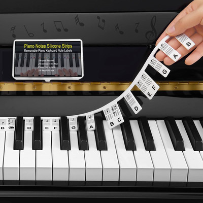 Piano Notes Guide for Beginner, Removable Piano Keyboard Note Labels for Learnin