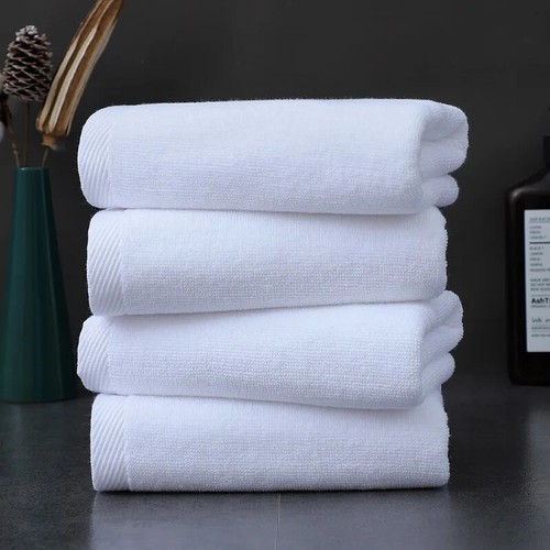 Weiß Weicher Baumwollstoff Gesichtstuch Hotel Badetuch Waschlappen Handtücher - Bild 15 von 26