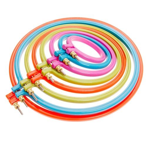 DIY Hand Needlecraft Household Craft Sewing Tool Plastic Embroidery Frame Hoop - Picture 1 of 15