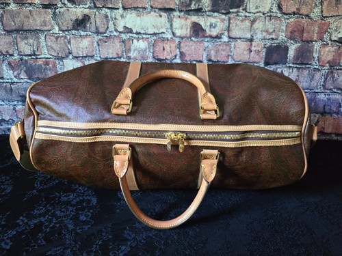 Etro Bordeaux Paisley Weekender Duffle Bag - Picture 6 of 22