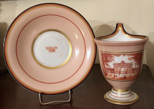 SCARCE 1928 ART DECO KPM BERLIN CUP AND SAUCER 1 OF 400 PRODUCED - Picture 6 of 12