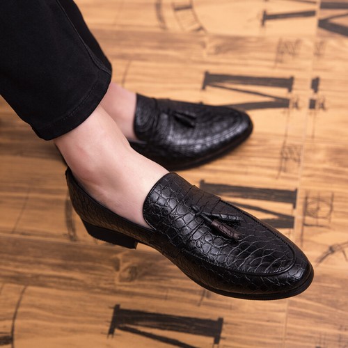 Men Pattern Casual Shoes Loafers Business Tassel Formal Dress Shoes Footwear - Bild 16 von 19