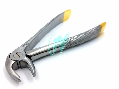MANGO DORADO AUTOCLAVABLE INCISIVOS INFERIORES FÓRCEPS DE EXTRACCIÓN DENTAL HIDROMIEL MD3 - Imagen 3 de 12