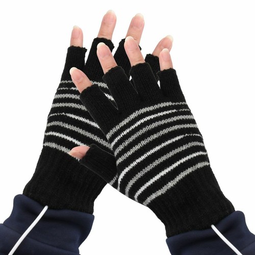 Unisex USB Electric Warmed Heated Gloves Full Half Finger Warmer Winter Mitten - Picture 10 of 20