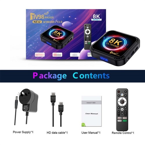 Smart Android TV Box 13 8K HD Stream Player WiFi Bluetooth Voice Stream Player - Picture 26 of 82