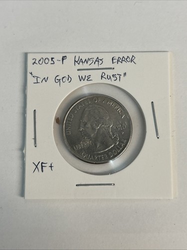 2005 Kansas State Quarter “In God We Rust” Error Excellent Condition - Picture 1 of 4