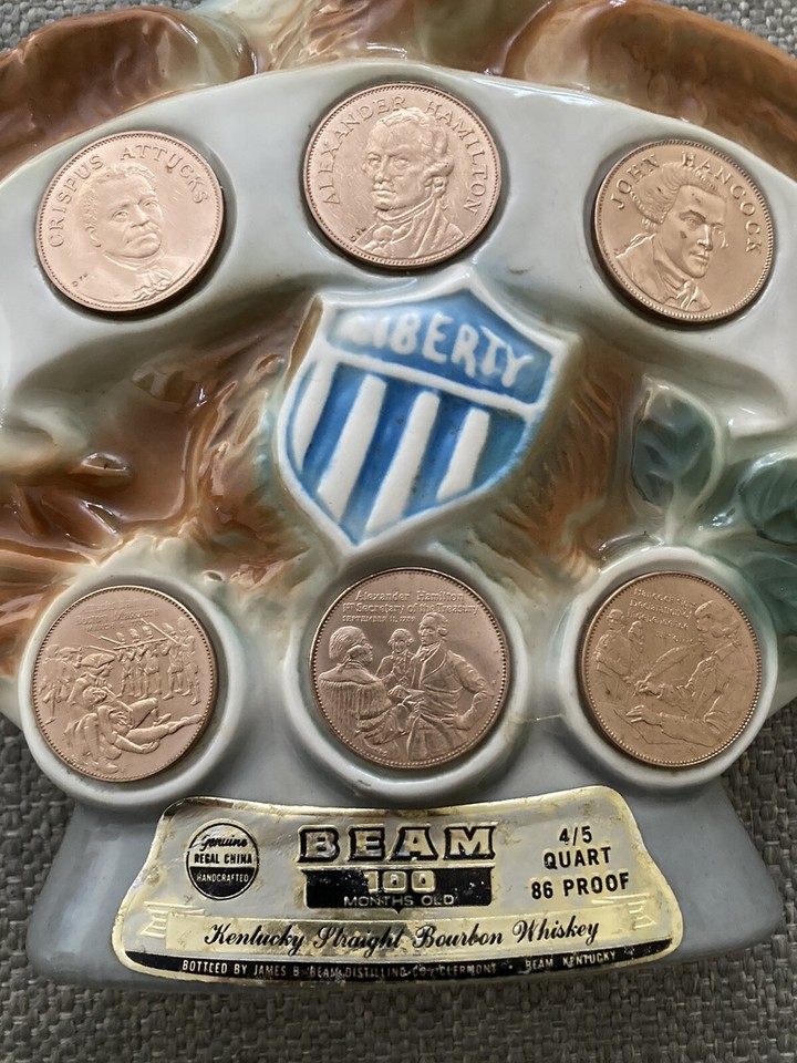 Vintage 1970 Jim Beam Liberty Coins Collectible Whiskey Decanter eBay