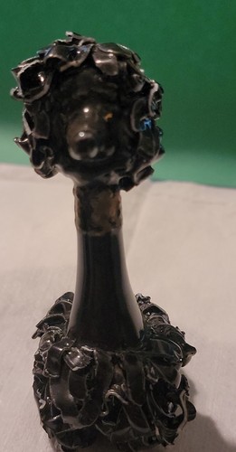 Black Spaghetti Poodle Figurine MCM 1950s Long Neck - Picture 6 of 7