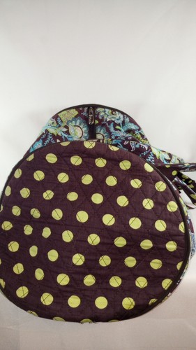 Belvah Quilted Duffel Travel Bag Brown & Green Double Handles Large - Picture 7 of 15