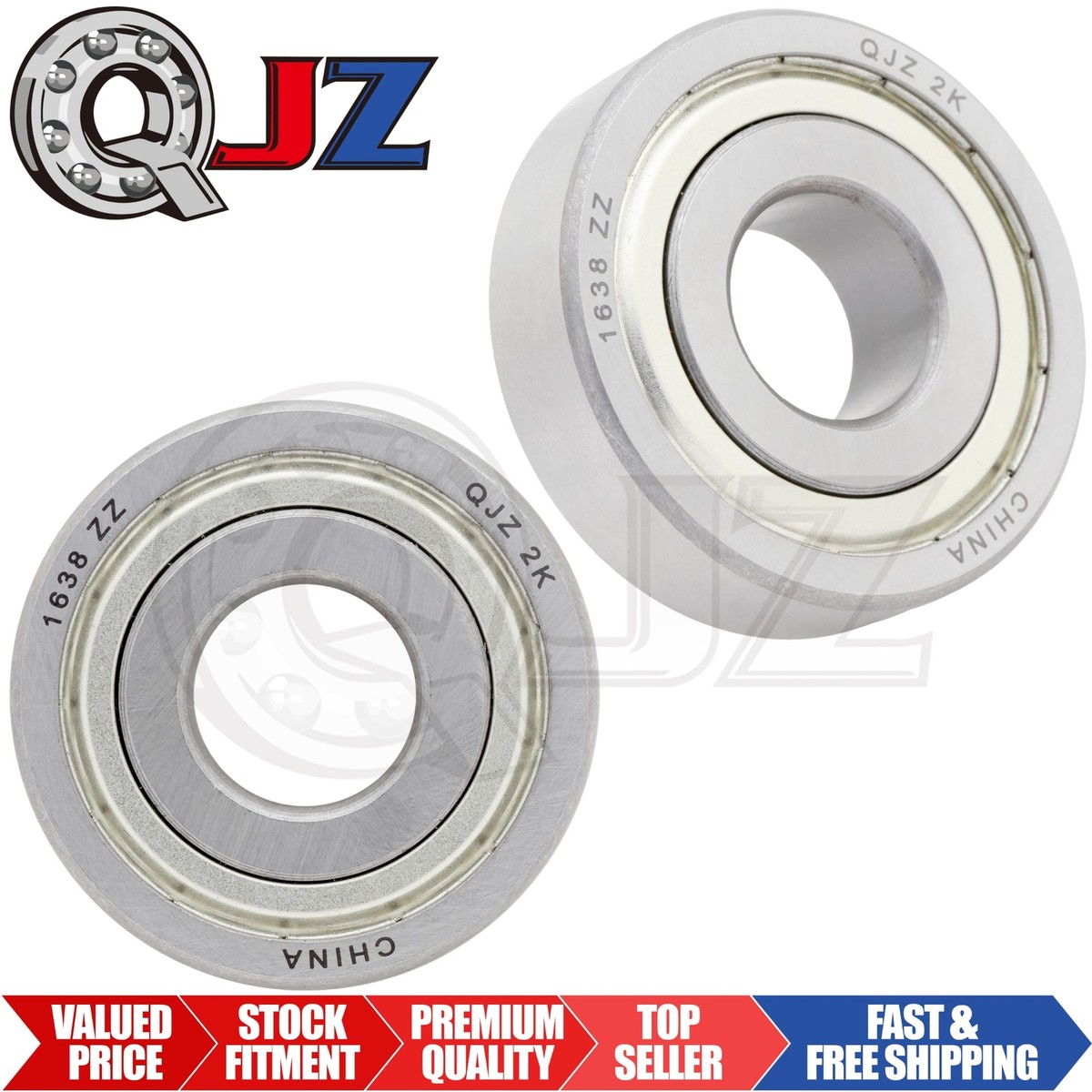 Qty.2] 1638-ZZ Radial/Deep Groove Ball Bearing [0.75