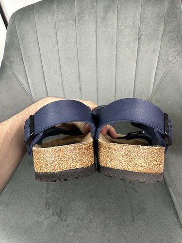 Birkenstock Milano BS Blue Birko-Flor Size 41 Unisex Sandals - Picture 12 of 13