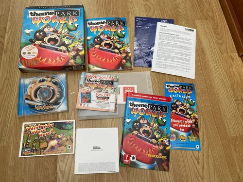 Theme Park World Big Box PC Game Complete Tested with Prima Mini Ride Guide