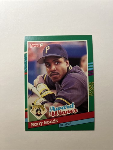 Barry Bonds #762 Donruss 91 Error Card No period after INC Excellent Condition. - Photo 1 sur 2