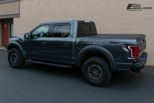EOS Visors For 15-20 Ford F-150 Crew Cab IN-CHANNEL Side Window Rain Guards - Picture 3 of 12