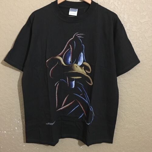 Daffy Duck Looney Tunes Mega Print T-Shirt XL Faded Black Hanes