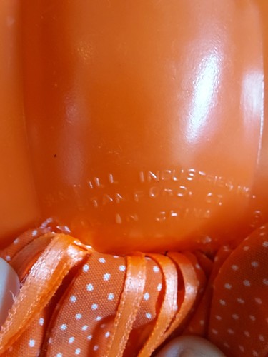 Vintage Sunhill Blow Mold Halloween Pumpkin: Candy Halequin Shelf Sitting Doll - Picture 8 of 8