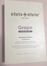 Elvis + Elvin Revitalizing Treatment Masks - Grape 4x28ml Masks Read Description