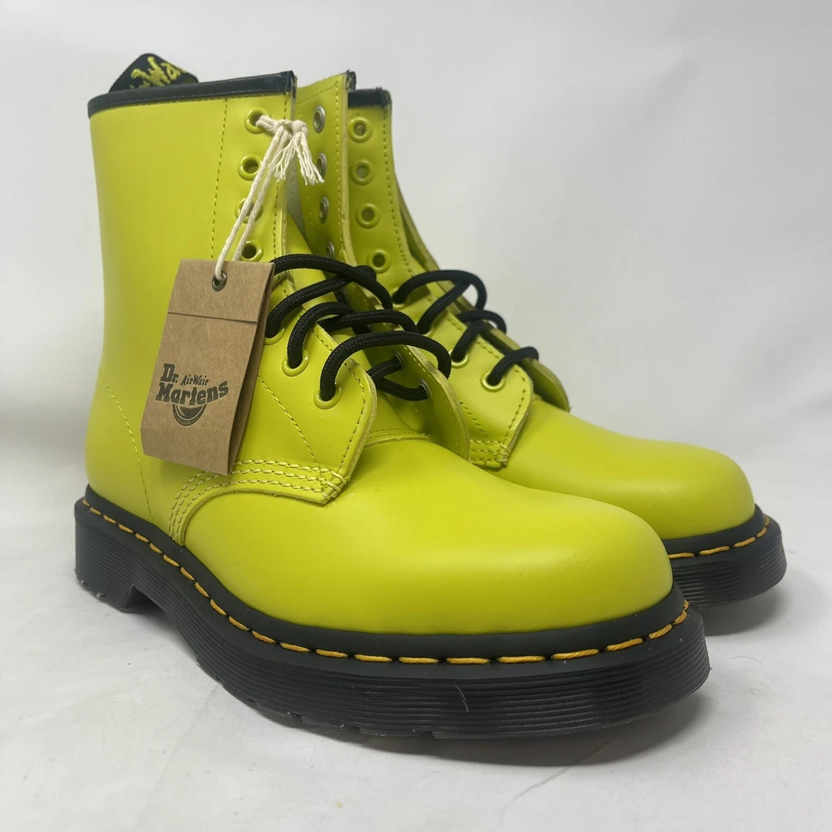 1460 Smooth Leather Lace Up Boots in Green